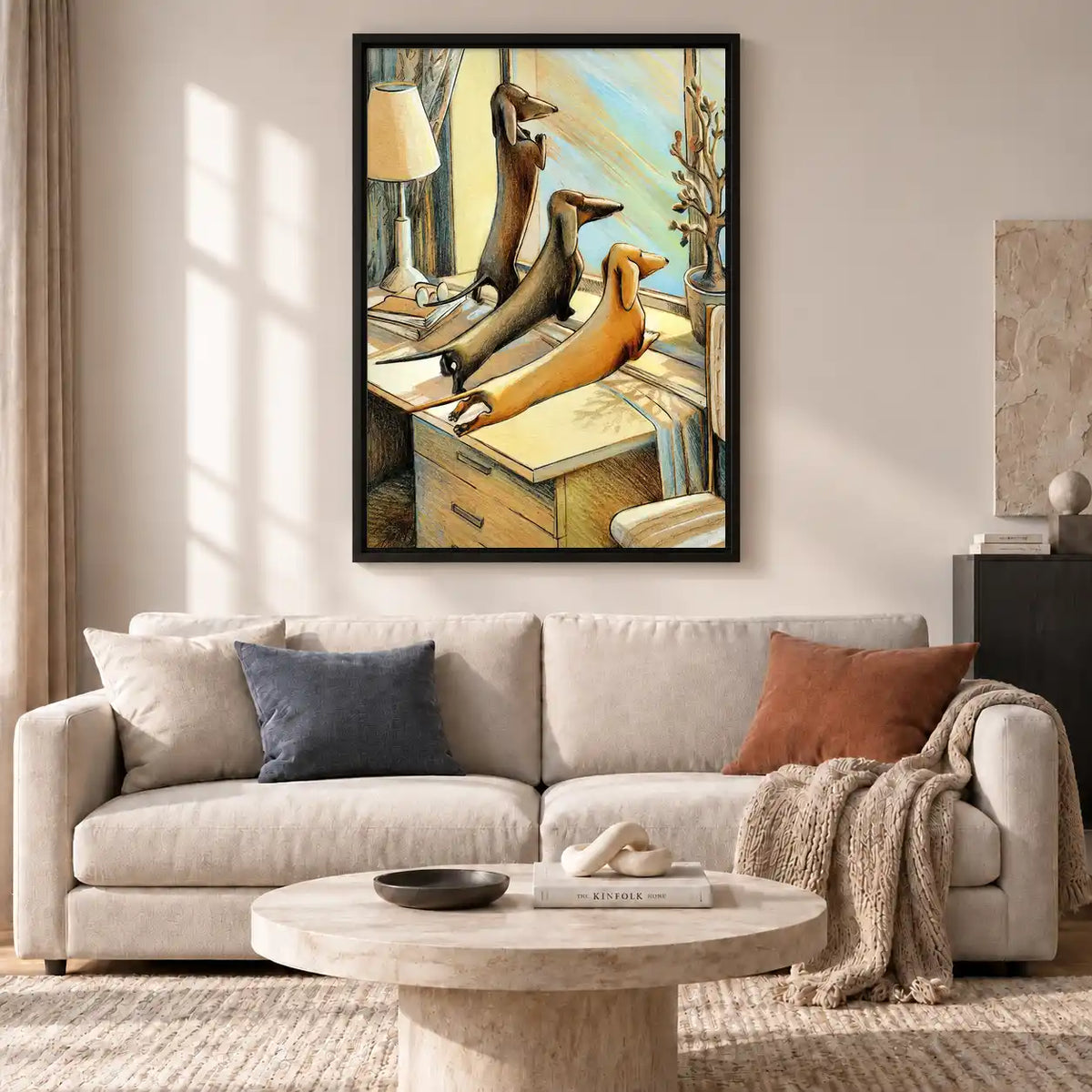 Dachshund Trio At Home Wall Art 2