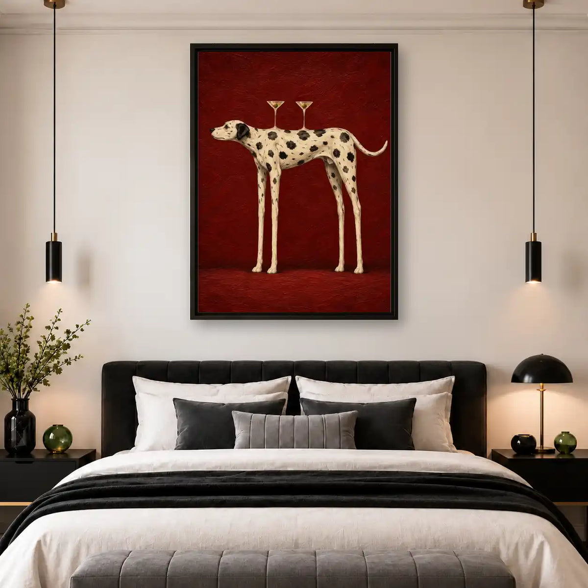 Dalmatian Balancing Martinis Wall Art 4