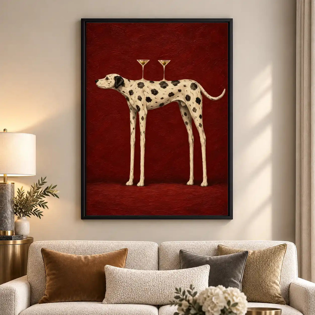 Dalmatian Balancing Martinis Wall Art 5