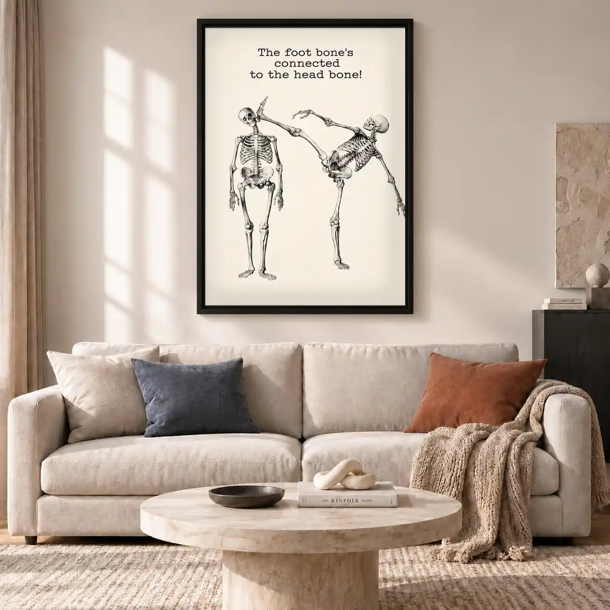 Dancing Skeleton Anatomy Joke Wall Art 2