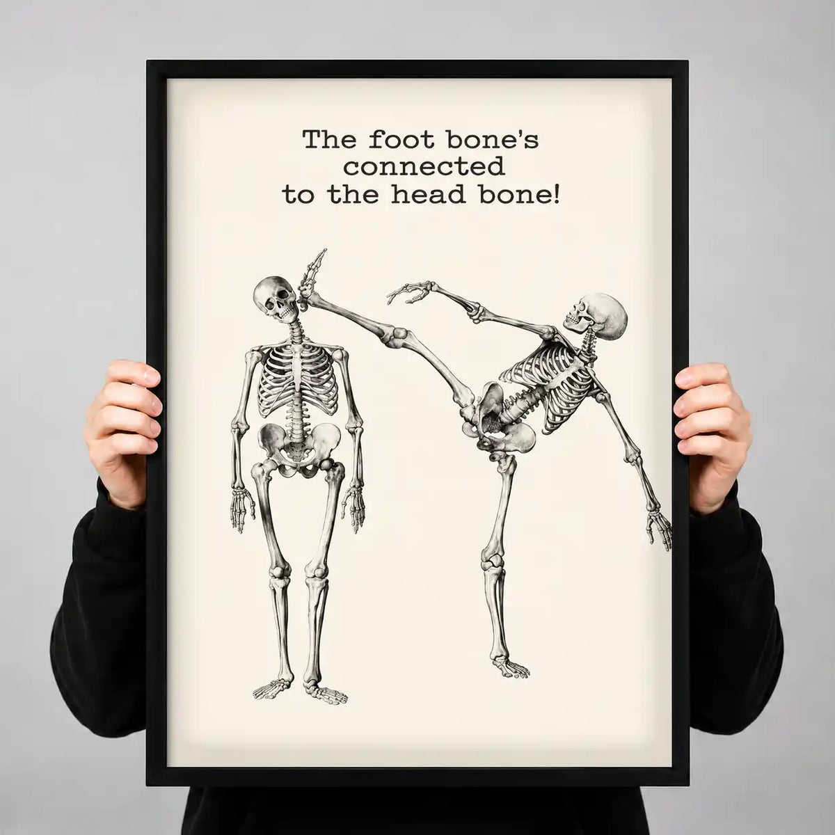 Dancing Skeleton Anatomy Joke Wall Art 3