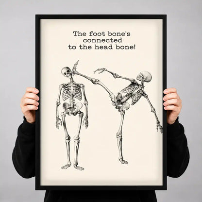 Dancing Skeleton Anatomy Joke Wall Art 3