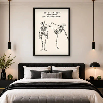 Dancing Skeleton Anatomy Joke Wall Art 4