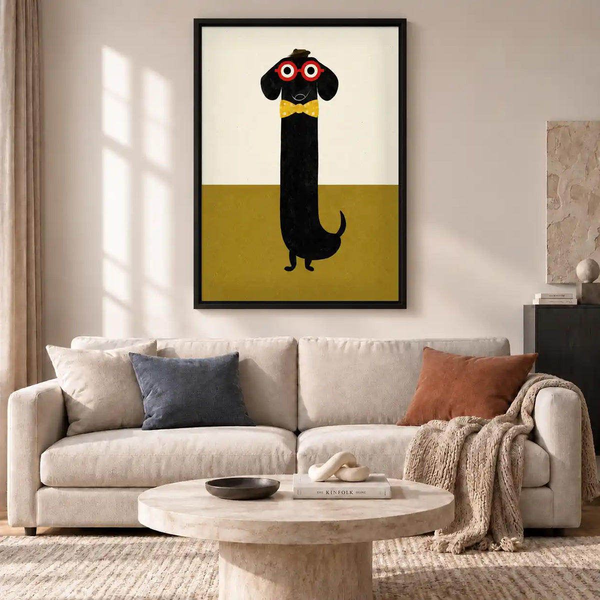 Dapper Dachshund With Bow Tie Wall Art 2