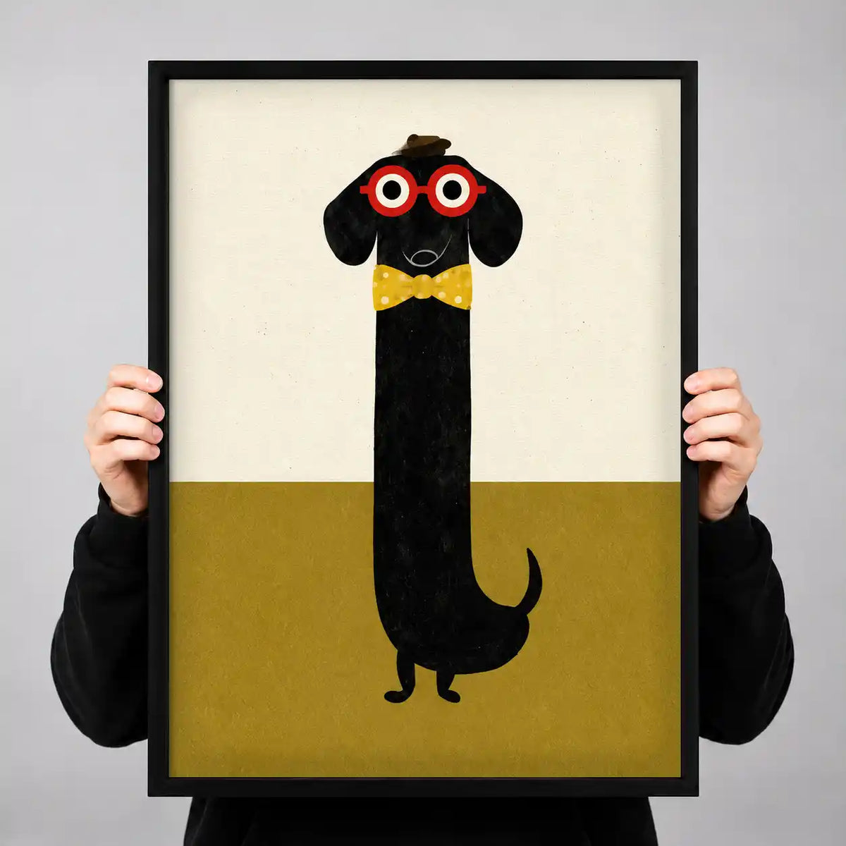 Dapper Dachshund With Bow Tie Wall Art 3