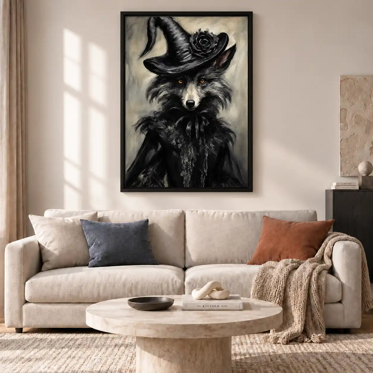 Dark Fox In Witch Hat Wall Art 2
