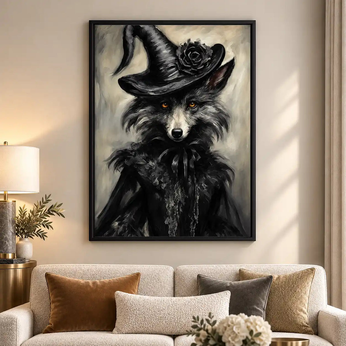 Dark Fox In Witch Hat Wall Art 5