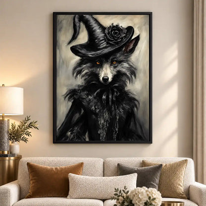Dark Fox In Witch Hat Wall Art 5