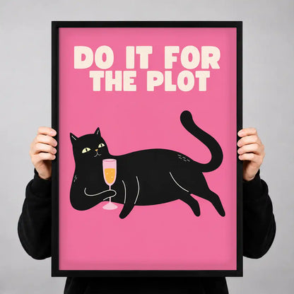 Do It For The Plot Cat Wall Art 3