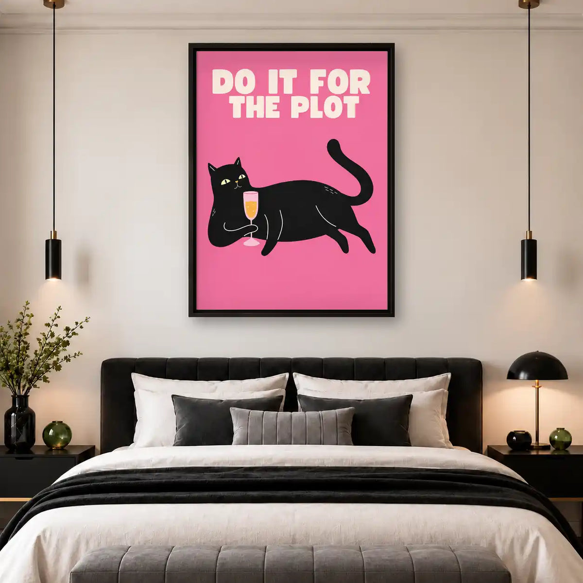 Do It For The Plot Cat Wall Art 4