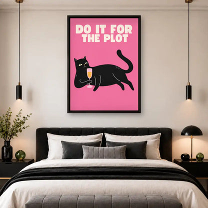Do It For The Plot Cat Wall Art 4