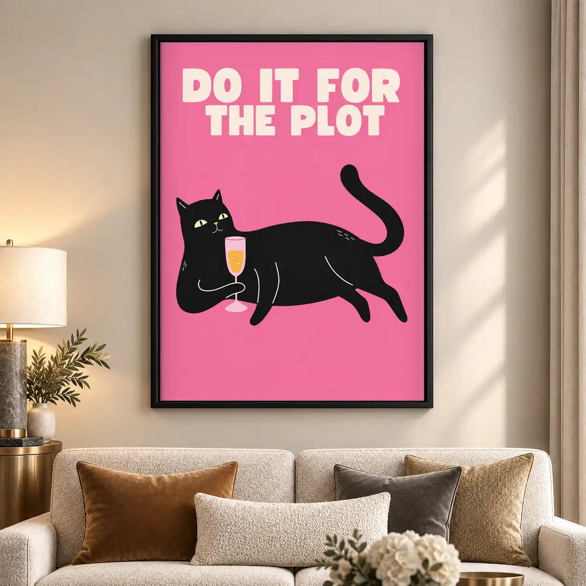 Do It For The Plot Cat Wall Art 5