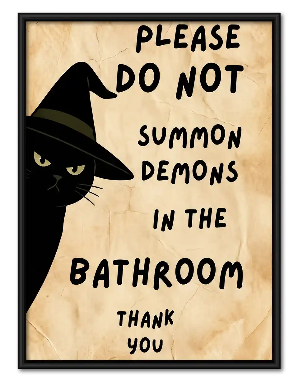Do Not Summon Demons Bathroom Wall Art 1