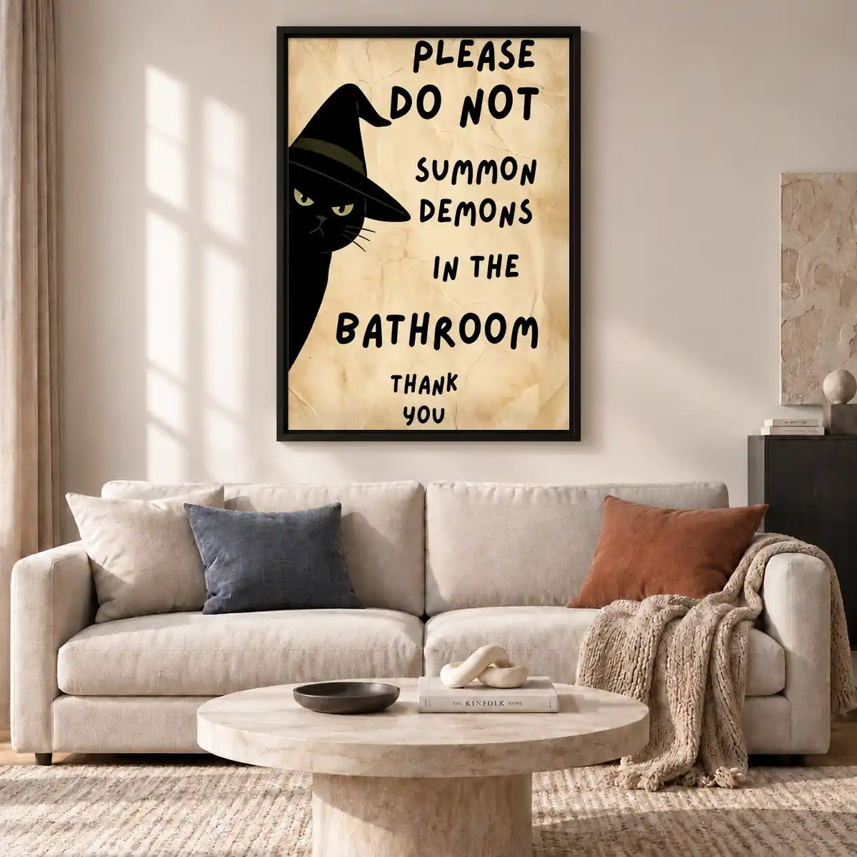 Do Not Summon Demons Bathroom Wall Art 2