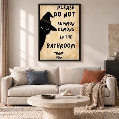 Do Not Summon Demons Bathroom Wall Art 2