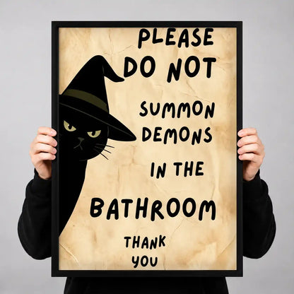 Do Not Summon Demons Bathroom Wall Art 3