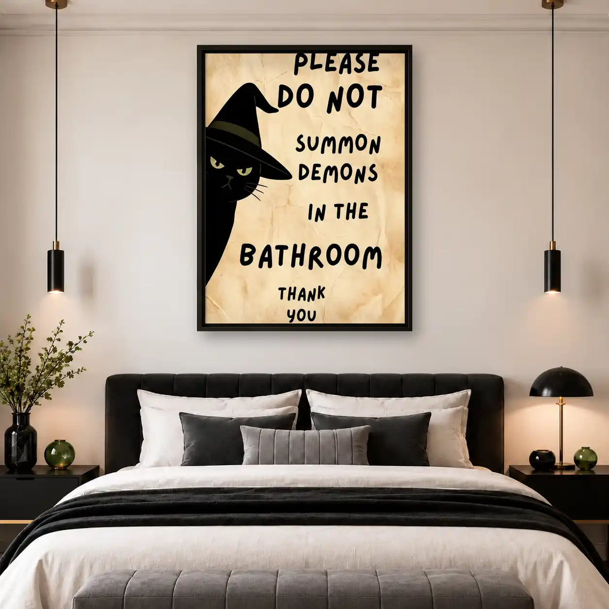 Do Not Summon Demons Bathroom Wall Art 4