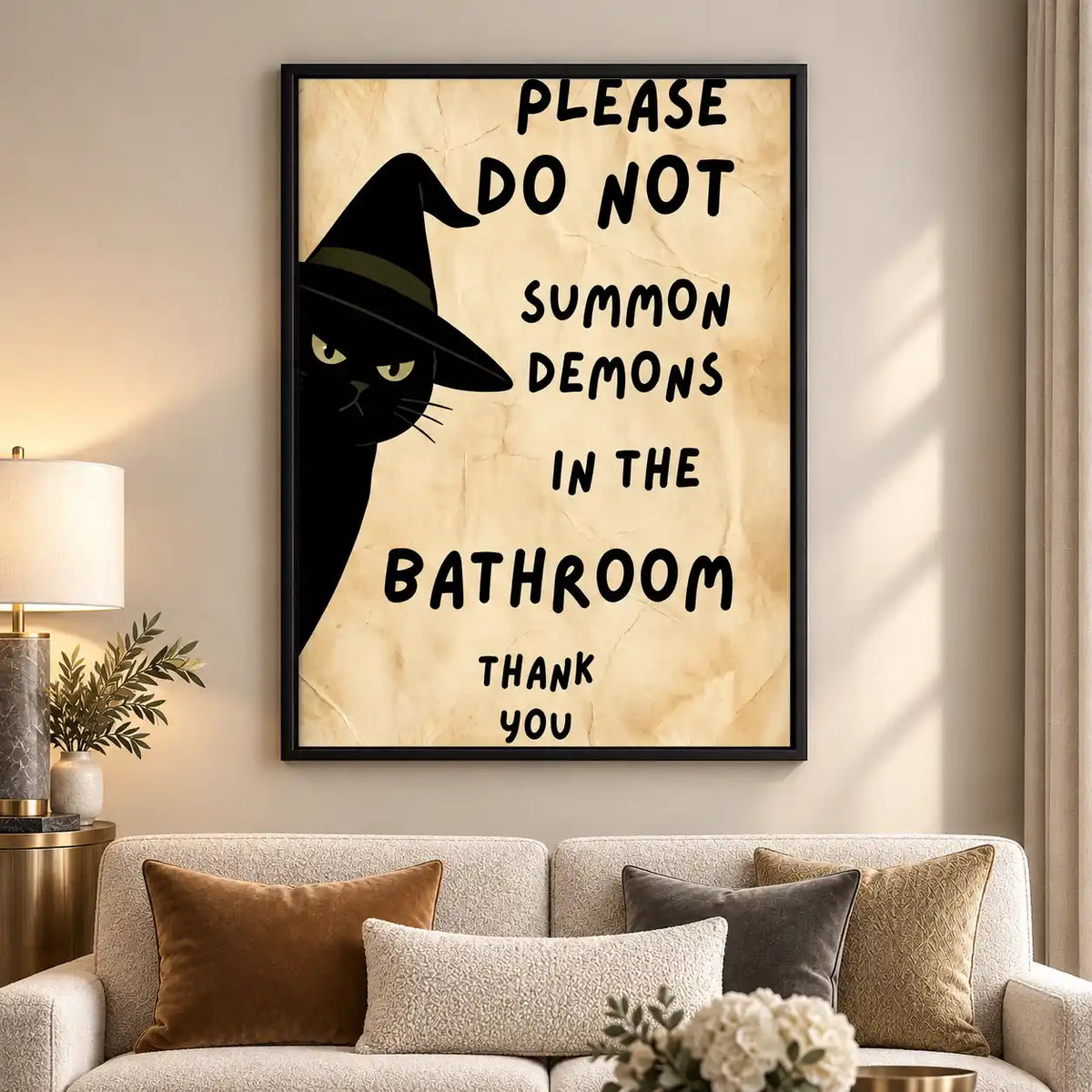 Do Not Summon Demons Bathroom Wall Art 5
