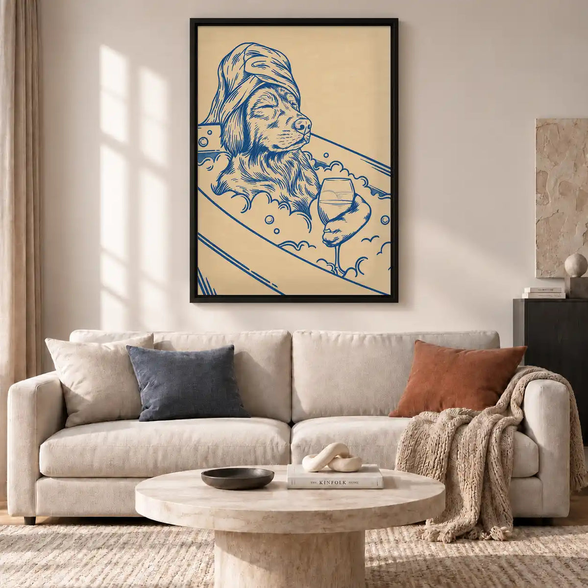 Dog Relaxing In Bathtub Wall Art 2
