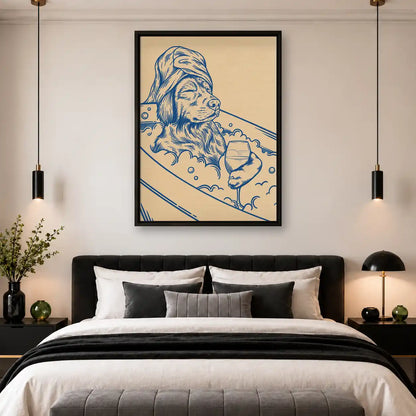 Dog Relaxing In Bathtub Wall Art 4