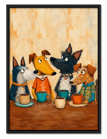 Dogs Coffee Club Wall Art 1
