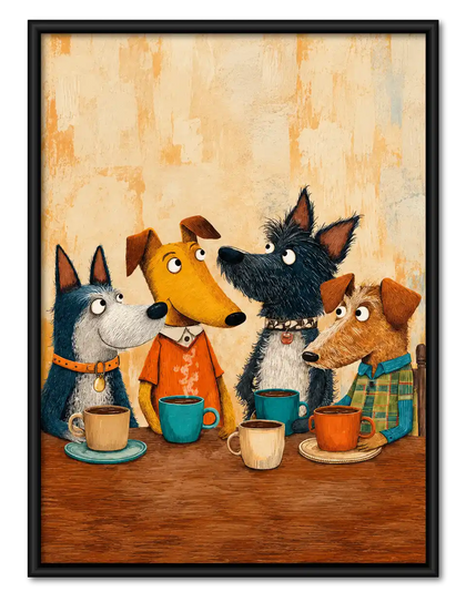 Dogs Coffee Club Wall Art
