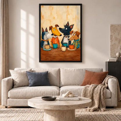 Dogs Coffee Club Wall Art 2