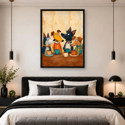 Dogs Coffee Club Wall Art 4