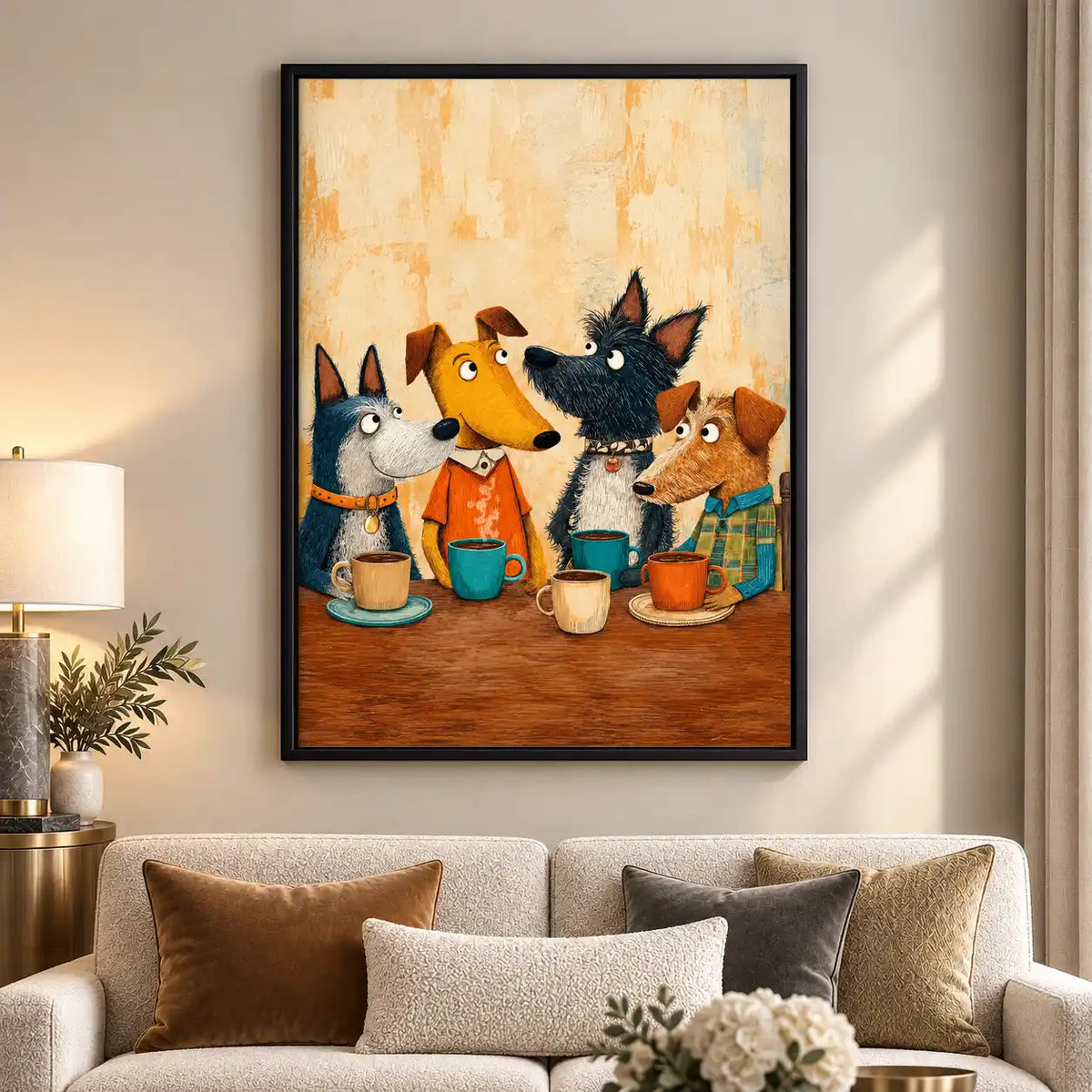 Dogs Coffee Club Wall Art 5