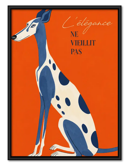 Elegant Blue Greyhound Quote Wall Art