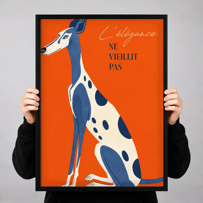 Elegant Blue Greyhound Quote Wall Art 3