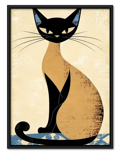 Elegant Siamese Cat Wall Art