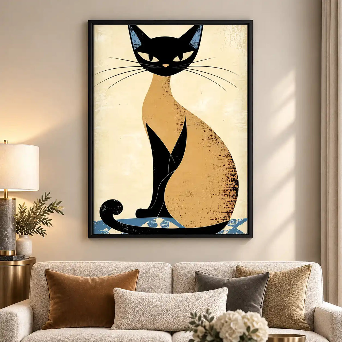 Elegant Siamese Cat Wall Art 5