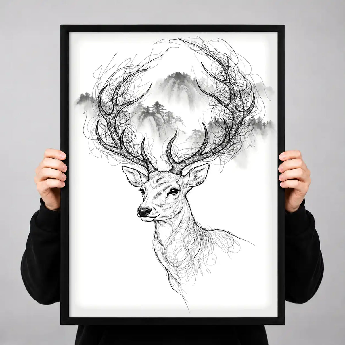 Elk With Branching Antlers Wall Art 3