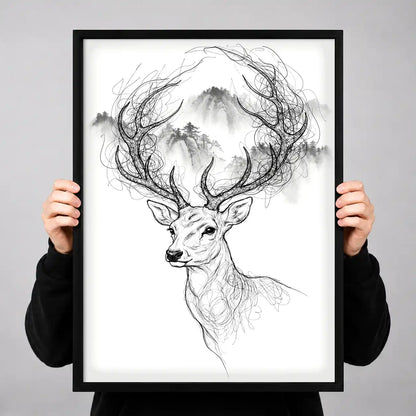 Elk With Branching Antlers Wall Art 3