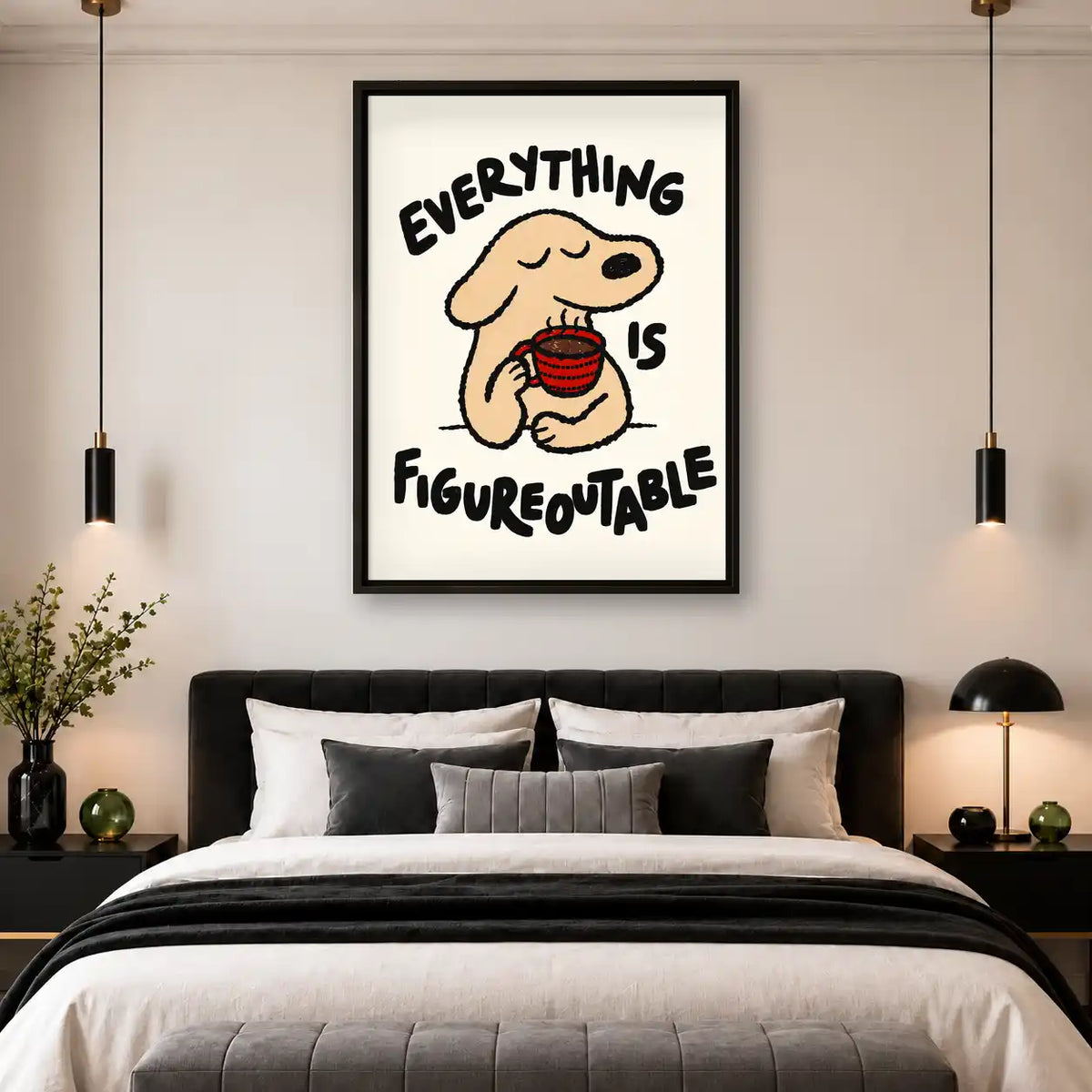 Everything Is Figureoutable Dog Wall Art 4
