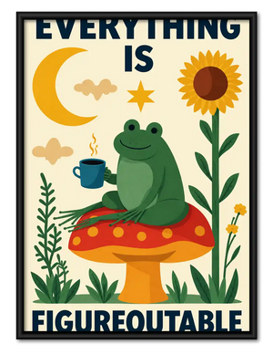 Everything Is Figureoutable Frog Wall Art