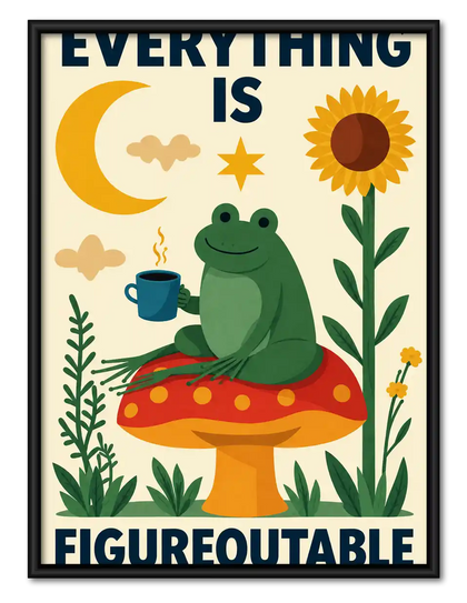 Everything Is Figureoutable Frog Wall Art