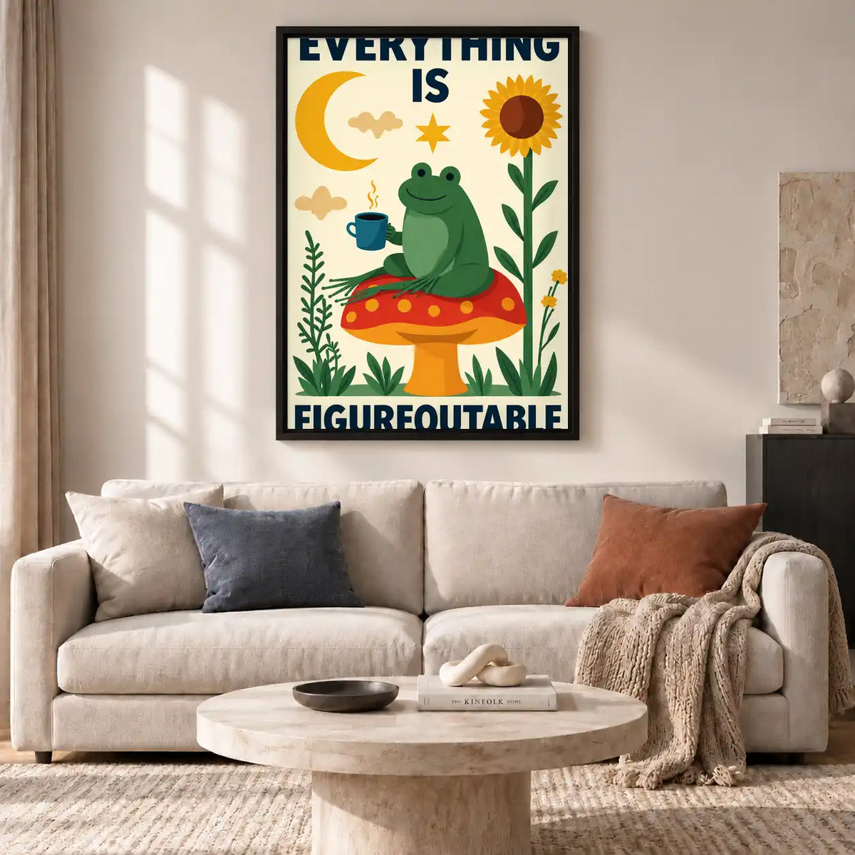 Everything Is Figureoutable Frog Wall Art 2