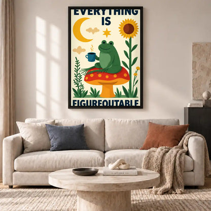 Everything Is Figureoutable Frog Wall Art 2
