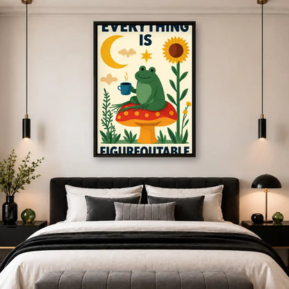 Everything Is Figureoutable Frog Wall Art 4