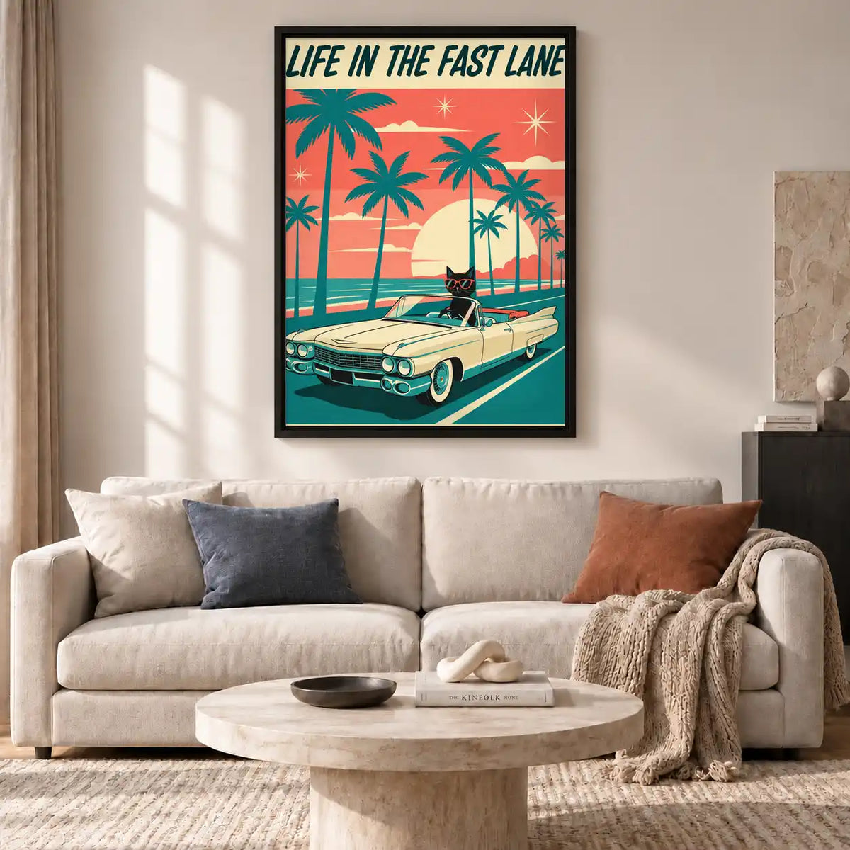 Fast Lane Beach Cat Wall Art 2
