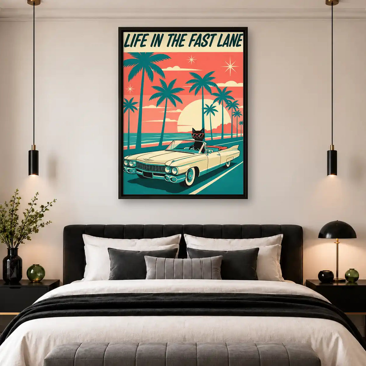 Fast Lane Beach Cat Wall Art 4