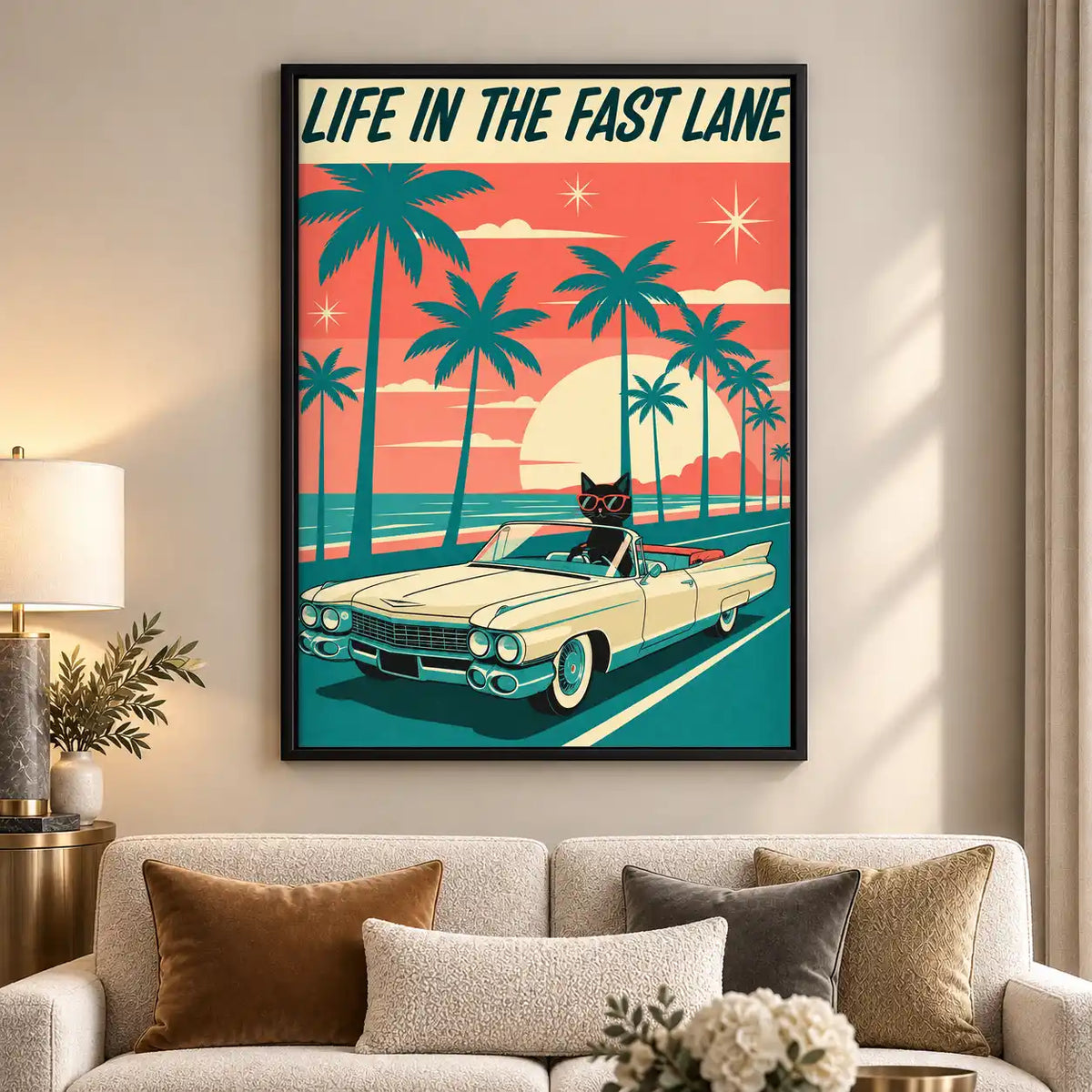 Fast Lane Beach Cat Wall Art 5