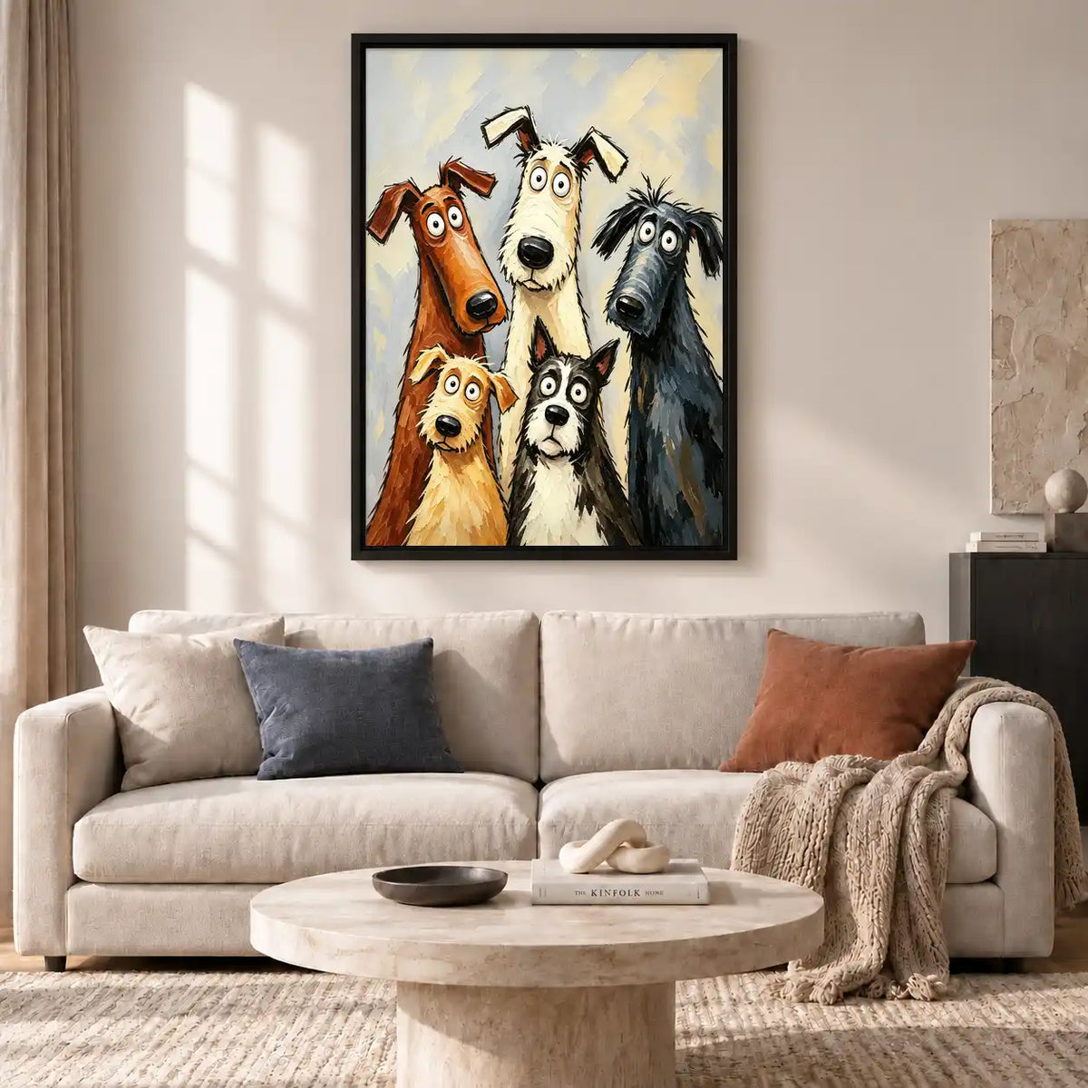 Five Funny Dog Pack Wall Art 2