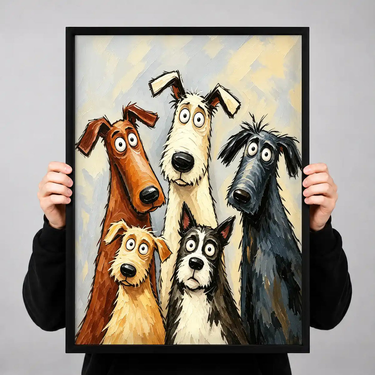 Five Funny Dog Pack Wall Art 3