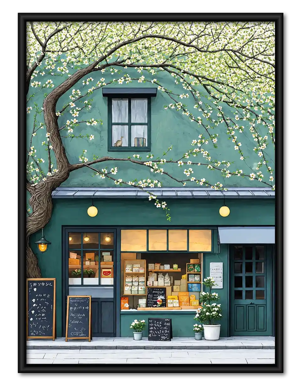 Flowering Tree Corner Shop Wall Art 1