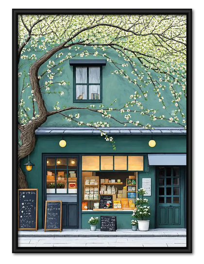 Flowering Tree Corner Shop Wall Art