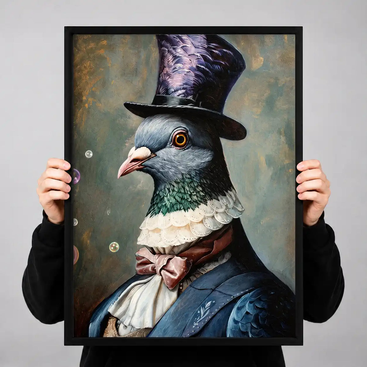 Gentleman Pigeon In Top Hat Wall Art 3