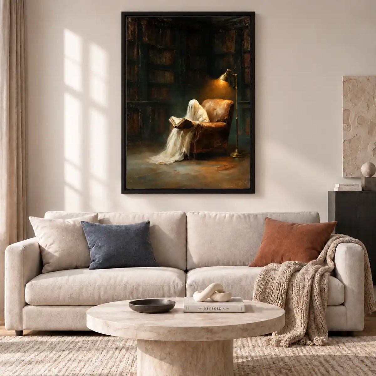 Ghost Reading In Armchair Wall Art 2